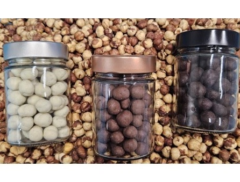 PERLE GREZZE - Nocciole ricoperte al cioccolato FONDENTE- Barattolo da 200 g